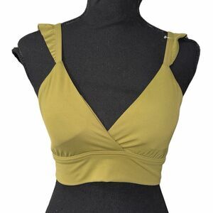 OFFLINE By Aerie Real Me XTRA Ruffle Green Sports Bra(Size Medium)